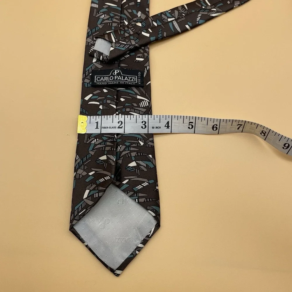 Carlo‎ Palazzi Formal Neck Tie Multicolor 100% Silk Made In Italy